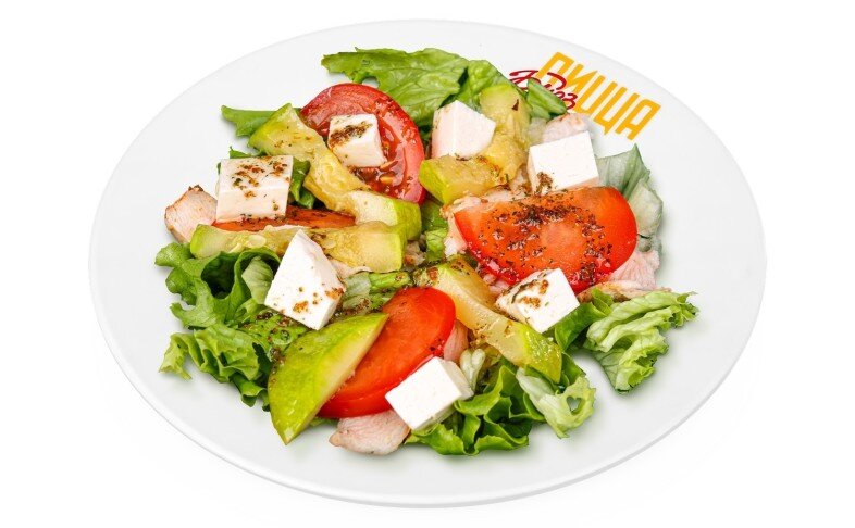Салат с курицей гриль