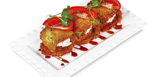 Рулетики из цукини темпура