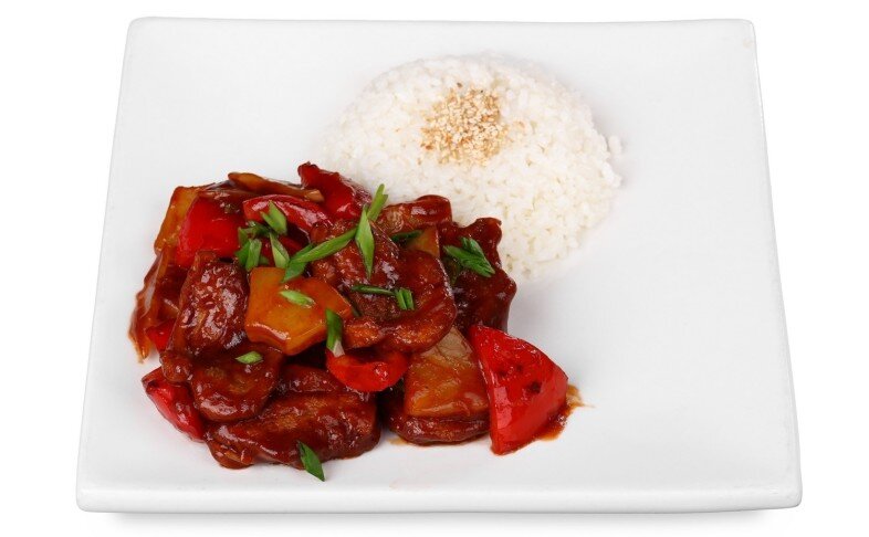 Утка в кисло-сладком соусе