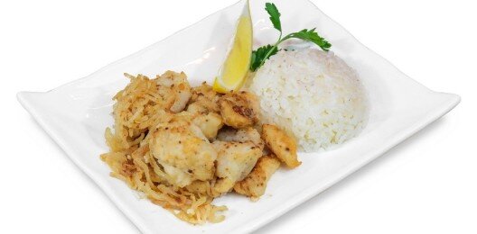 Филе минтая с луком