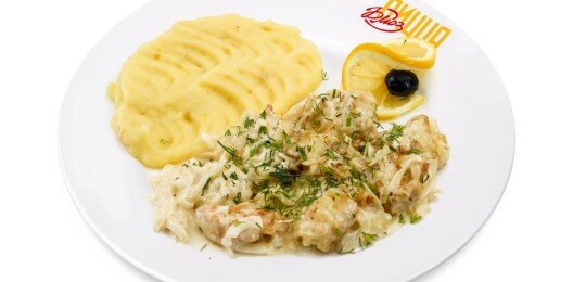 Минтай в сметане