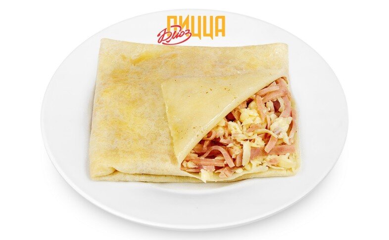 Блин Гурьевский с ветчиной и сыром