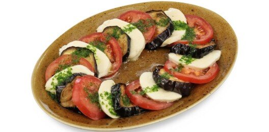 Капрезе с баклажанами