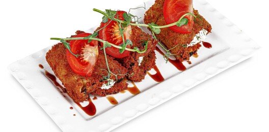 Рулетики из баклажан темпура