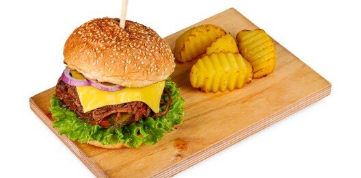 Бургер с рваным мясом