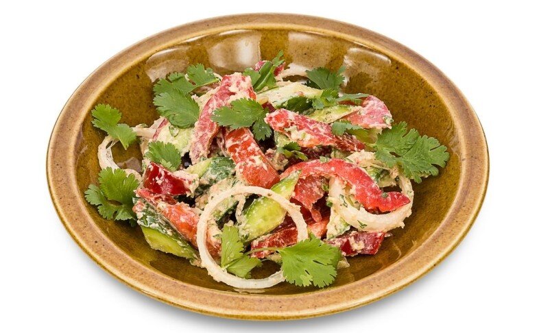 Овощи в ореховом соусе