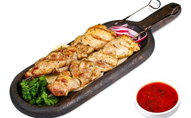 Шашлык по-грузински из курицы
