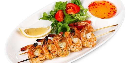 Креветки на гриле