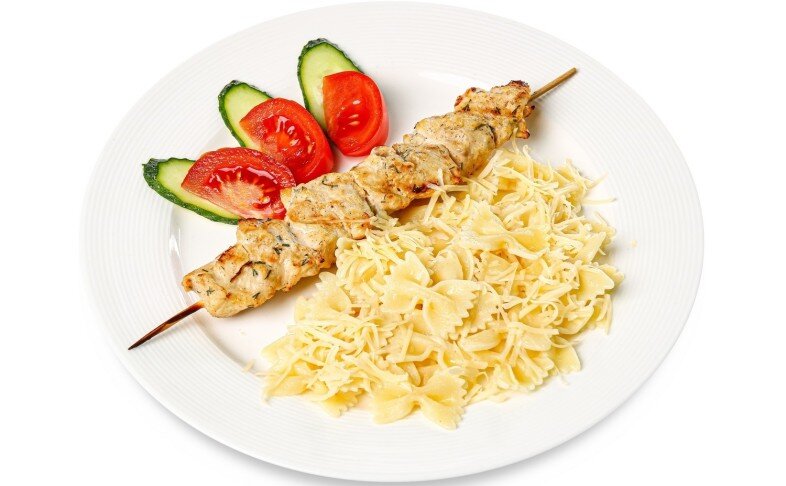 Шашлычок куриный с бантиками