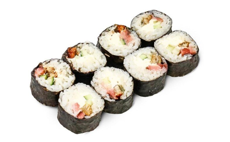 Роллы с угрем и горбушей