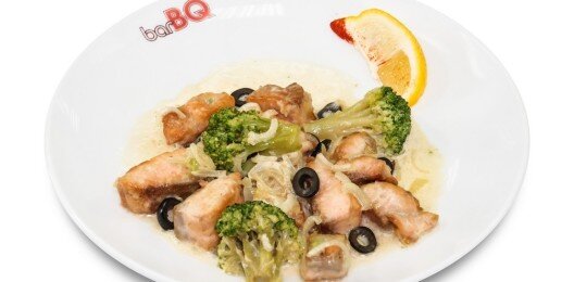 Горбуша в сливках