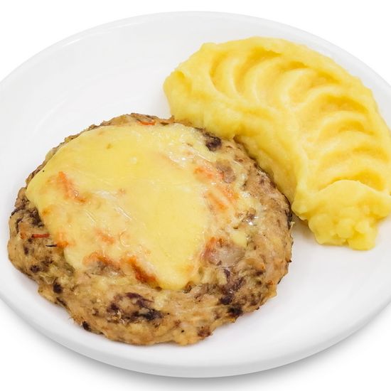 Котлета "Гнездышко" с овощами