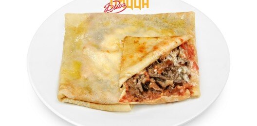 Блин Гурьевский с говядиной и помидорами