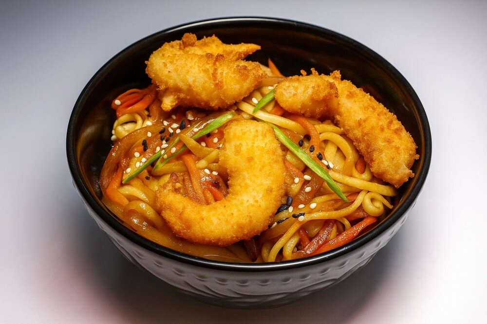 WOK c креветками