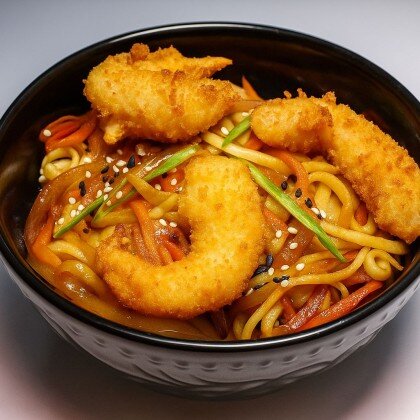 WOK c креветками