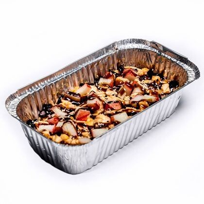 Запеканка с лосоем и крабом