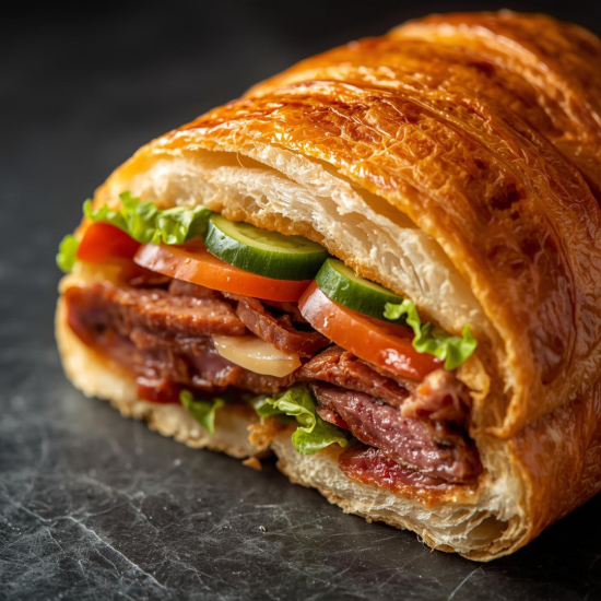 Круассан с колбасой