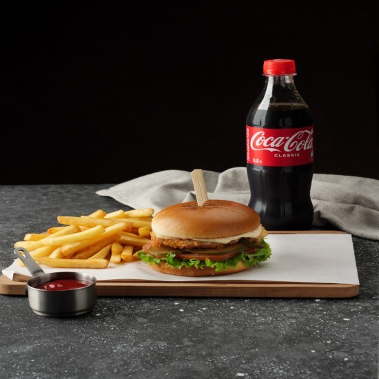 Комбо Чикен бургер