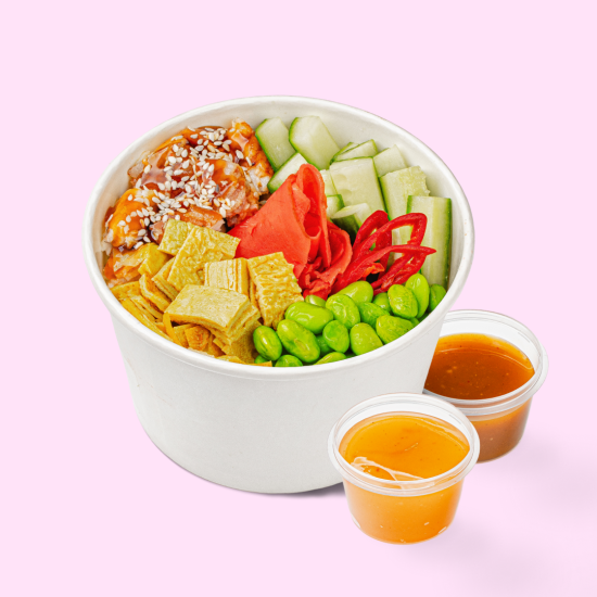 Поке с угрём + 2 соуса