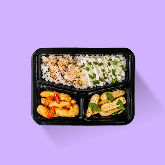 Бенто с креветками