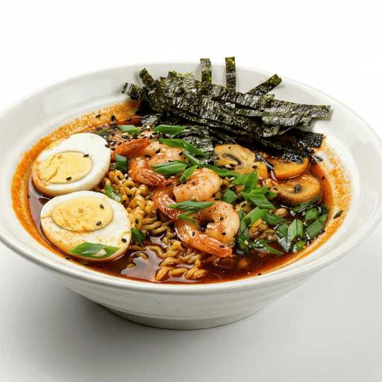 Рамен с креветками