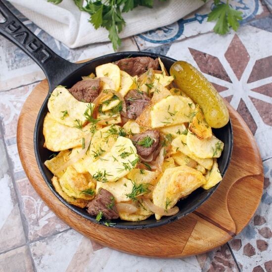 Қуырылған картоп/Картофель жареный