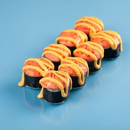 Запеченный с лососем и яки шапкой (п)