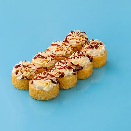 Жареный лосось с нежным  крабом и унаги соусом (п)