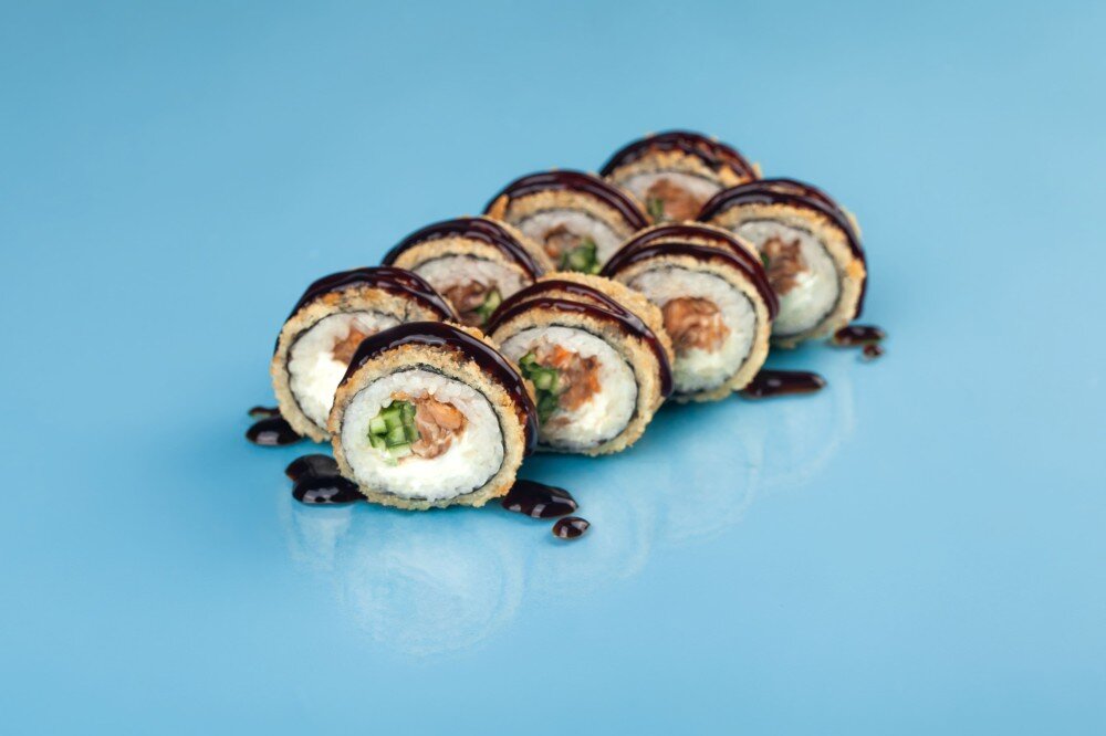 Жареный с лососем унаги (п)