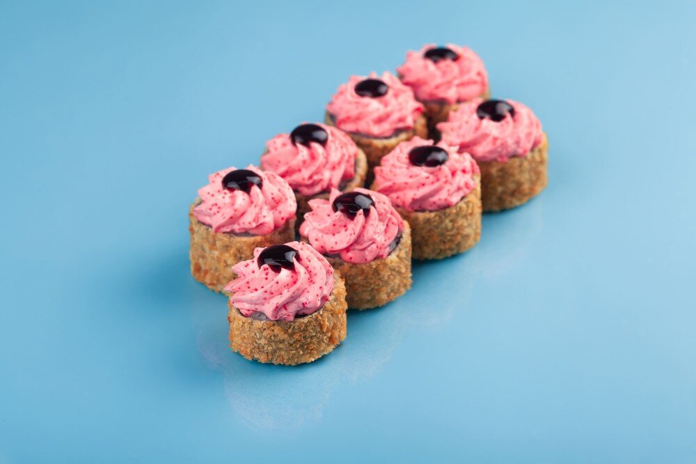 Жареный Лава ролл с лососем (п)