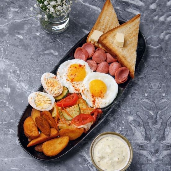 Түрік таңғы асы / Турецкий Завтрак с сардельками