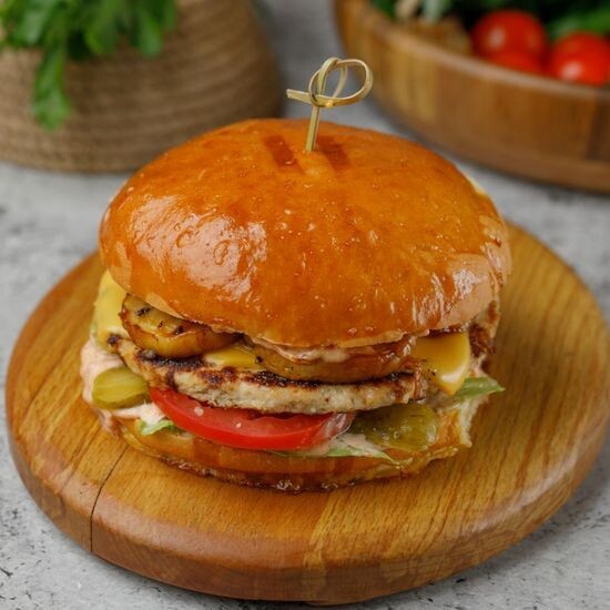 Саңырауқұлақты бургер / Бургер с грибами