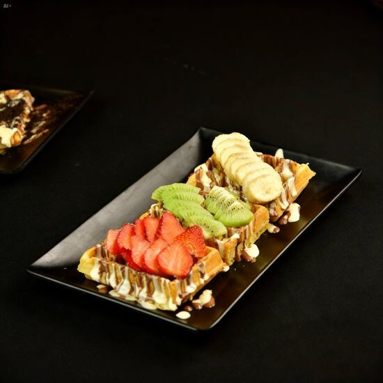 Вафли с сезонными фруктами