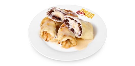 Блинчики с бананом и шоколадом