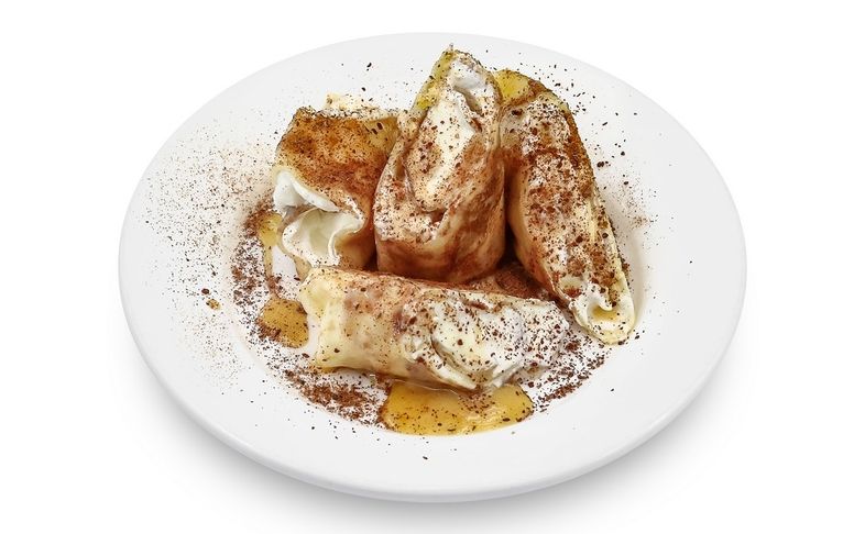 Блинчики с ананасом гриль