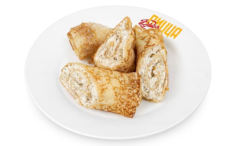 Блинчики с халвой и творогом