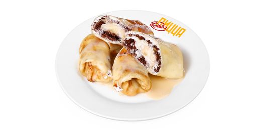 Блинчики с бананом и шоколадом