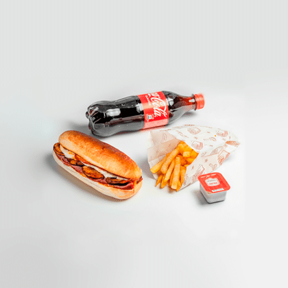 Комбо сэндвич с копченой кониной + Coca- Сola 0.5L