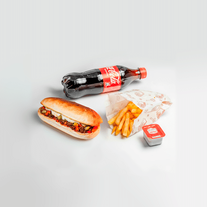 Комбо сэндвич с говяжьим фаршем + Coca- Сola 0.5L