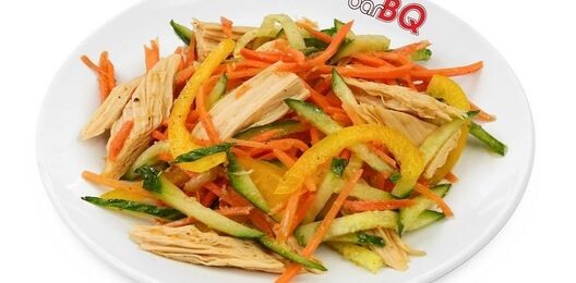 Салат овощной со спаржей