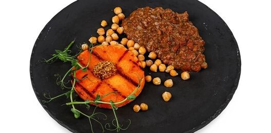 Стейки из тыквы с лобио