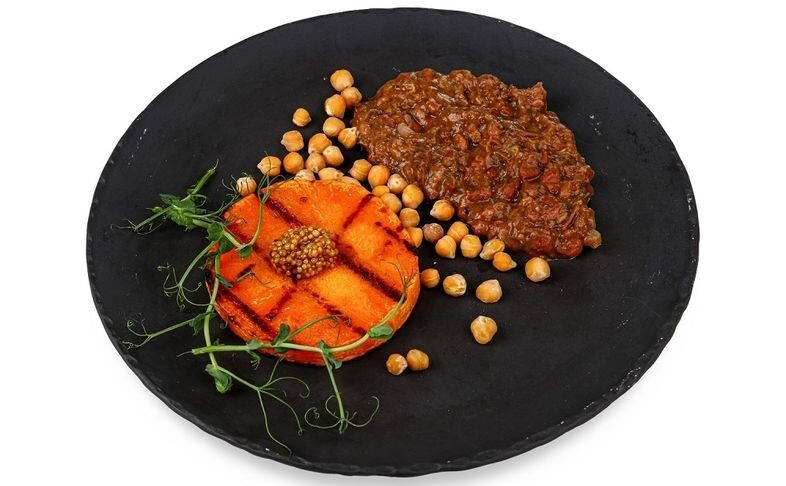 Стейки из тыквы с лобио