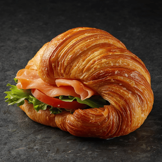 Круассан с семгой