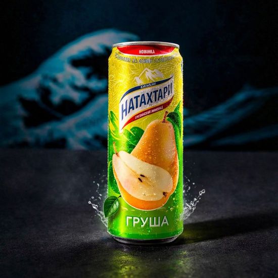 Газированный лимонад Натахтари, Груша 0,33мл, ж.б.