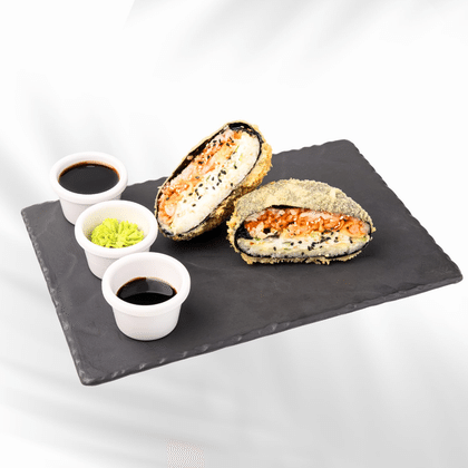 Суши-бургер с креветкой