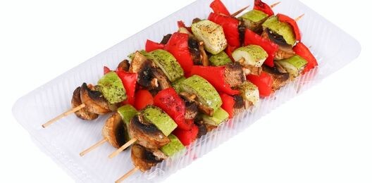 Мини-шашлычки из грибов и овощей (5 шт)