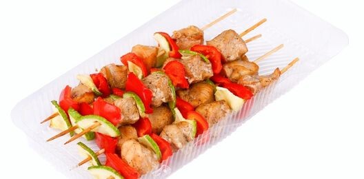 Мини-шашлычки из курицы и овощей (5 шт)