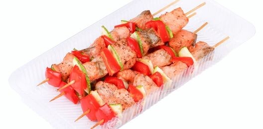 Мини-шашлычки из семги и овощей (5 шт)