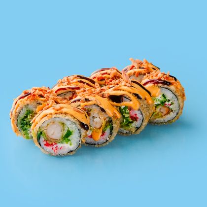 Прайм Жареный ролл с креветкой-панко и чукой