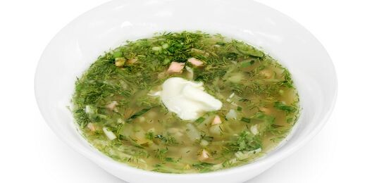 Окрошка на минеральной воде